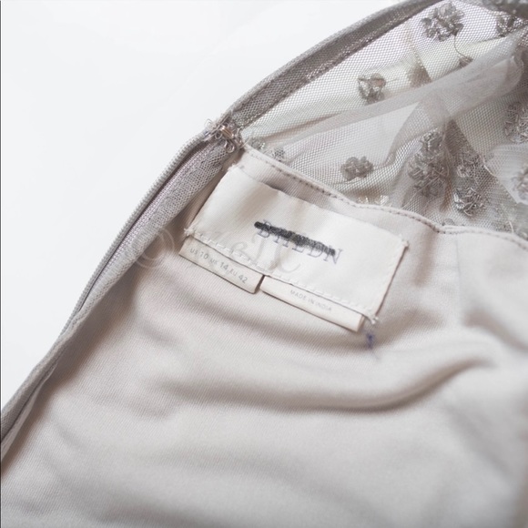 Anthropologie BHLDN formal Grey Ginny Dress 10 NEW - Picture 8 of 10